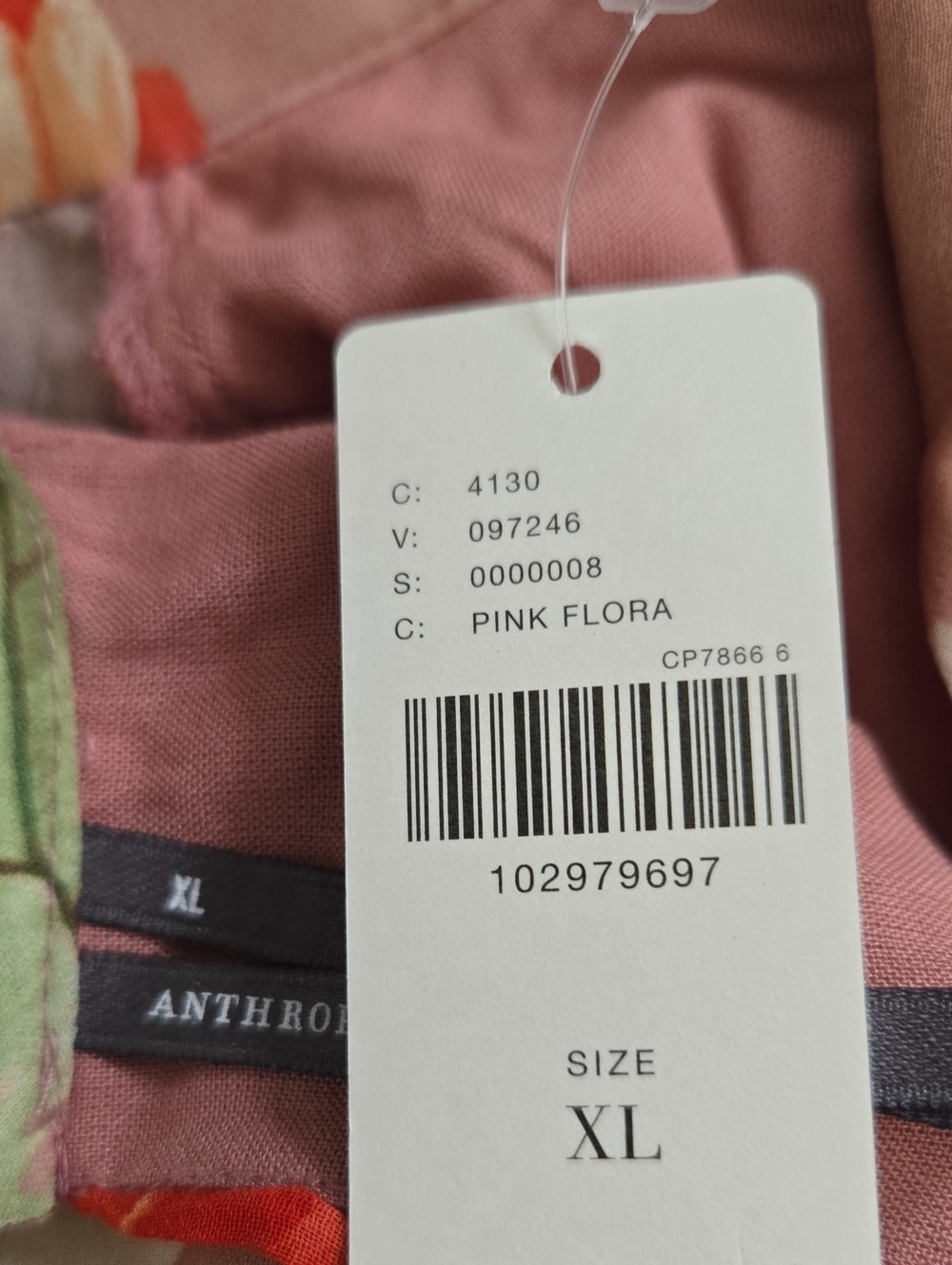 Antropologie Somerset Floral Pink  Long-Sleeve Mock-Neck Chiffon Maxi Dress XL - Picture 9 of 9
